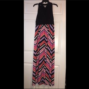 Summer chevron maxi dress